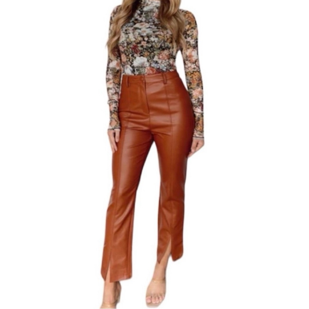 Lane 201 x Gilli: Bronzed Broadway Vegan Leather Pants